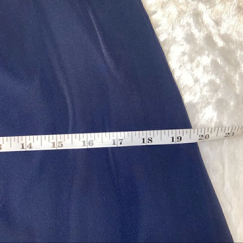 AMY LYNN One-Shoulder navy blue  Satin Dress NWOT size small